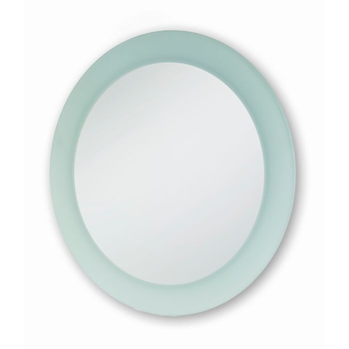 Frosted Edge Bathroom Mirror - Round